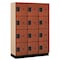 Salsbury Industries 4 Tier Designer Locker, 54"Wx76"Hx18"D, 12 Door, Cherry 18-24368CHE - alternate 1